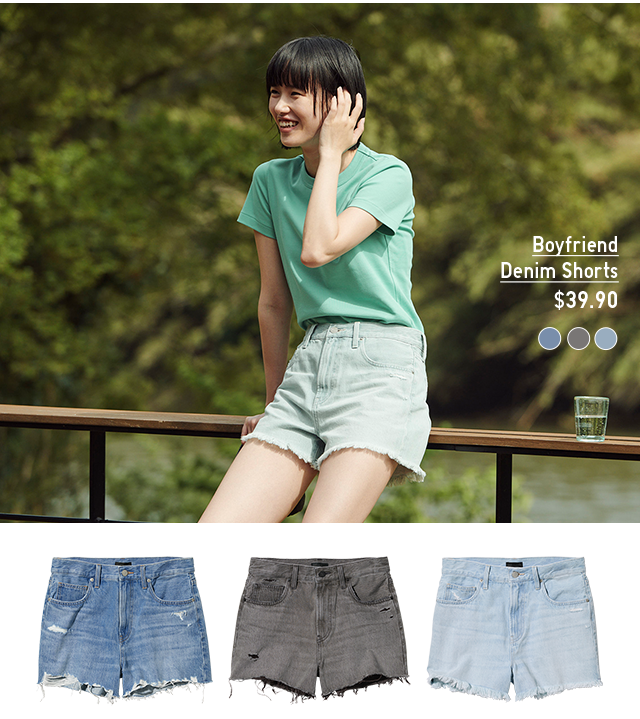 PDP9 - WOMEN BOYFRIEND DENIM SHORTS