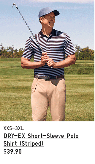 PDP5 - MEN DRY-EX SHORT-SLEEVE POLO SHIRT (STRIPED)