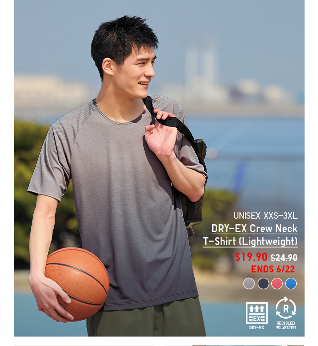 PDP4 - MEN DRY-EX CREW NECK T-SHIRT (LIGHTWEIGHT)