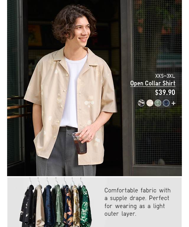 PDP3 - MEN OPEN COLLAR SHIRT