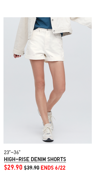 PDP 1 - HIGH-RISE DENIM SHORTS