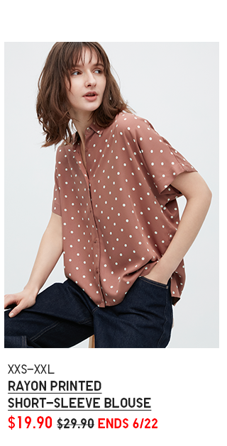 PDP 2 - PRINTED RAYON S/S BLOUSE