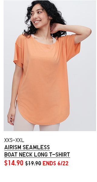 PDP 3 - AIRISM SEAMLESS BOAT NECK LONG T-SHIRT