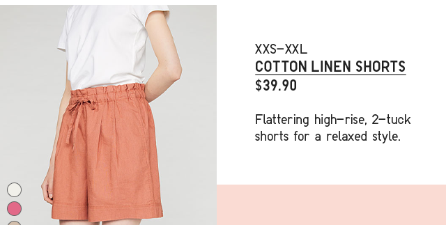 PDP3 - WOMEN COTTON LINEN SHORTS