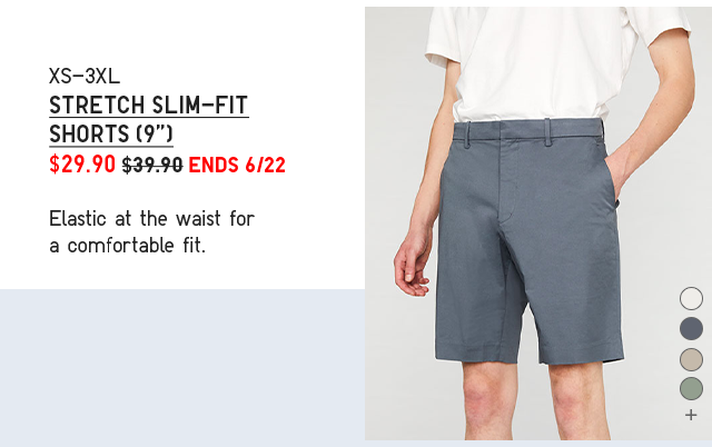 PDP6 - MEN STRETCH SLIM-FIT SHORTS 9 INCHES