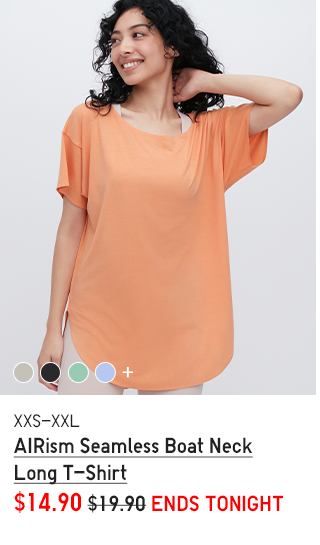 PDP 1 - AIRISM SEAMLESS BOAT NECK LONG T-SHIRT