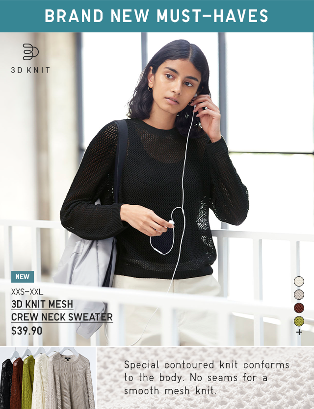 HERO - 3D KNIT MESH CREW NECK SWEATER
