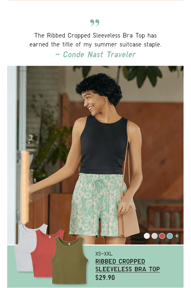 PDP 2 - W RIBBED CROPPED SLEEVELESS BRA TOP