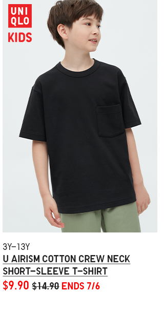 PDP 10 - U AIRISM COTTON CREW NECK S/S T-SHIRT