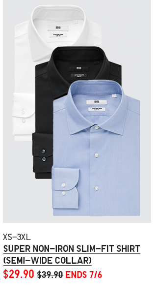 PDP 6 - SUPER NON-IRON SLIM-FIT SHIRT SEMI-WIDE COLLAR