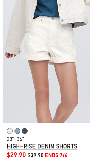 PDP 4 - HIGH-RISE DENIM SHORTS