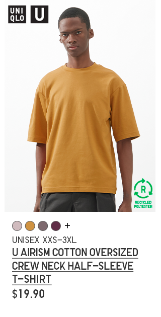 PDP 6 - U AIRISM COTTON OS CREW HALF/SLEEVE T-SHIRT