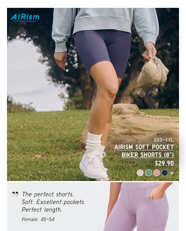 PDP2 - WOMEN SOFT POCKET BIKER SHORTS 8 INCHES