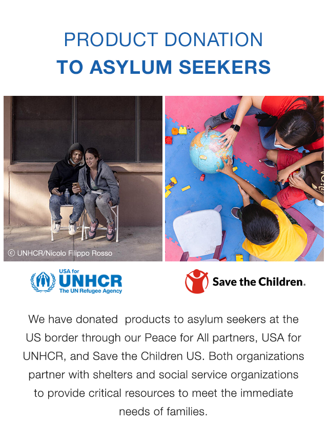 BANNER 3 - PRODUCT DONATION TO ASYLUM SEEKERS - UNHCR + SAVE THE CHILDREN