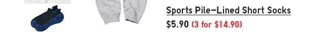 PDP 14 - MEN SPORTS PILE-LINED SHORT SOCKS