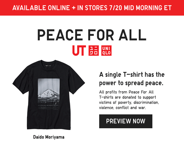 BANNER 2 - AVAILABLE ONLINE AND IN STORES 7/20 MID MORNING ET PEACE FOR ALL. PREVIEW NOW.