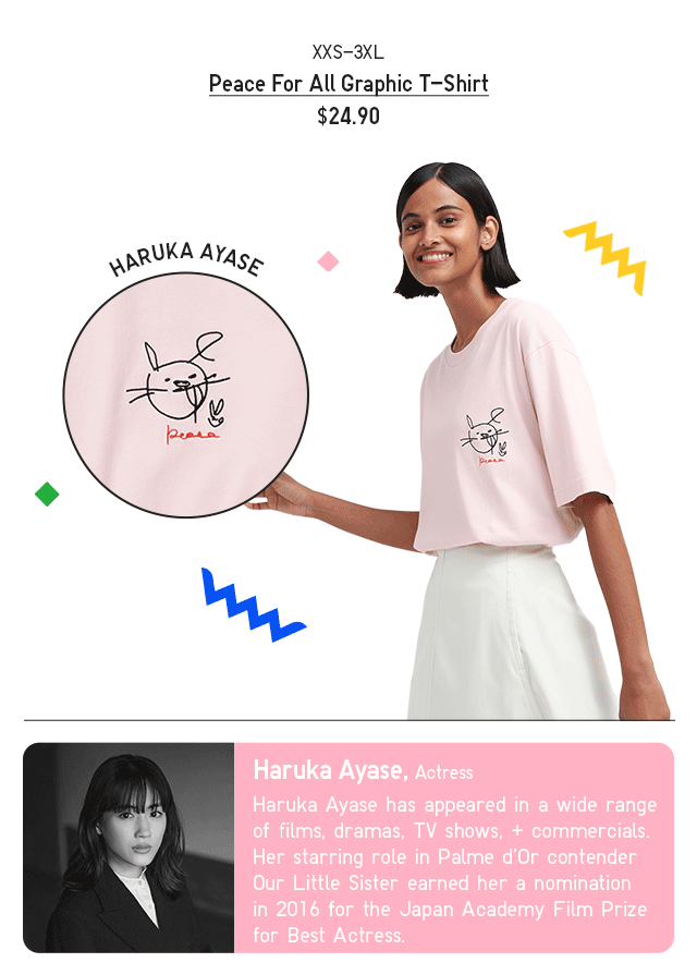 PDP1 - HARUKA AYASE PEACE FOR ALL GRAPHIC T-SHIRT