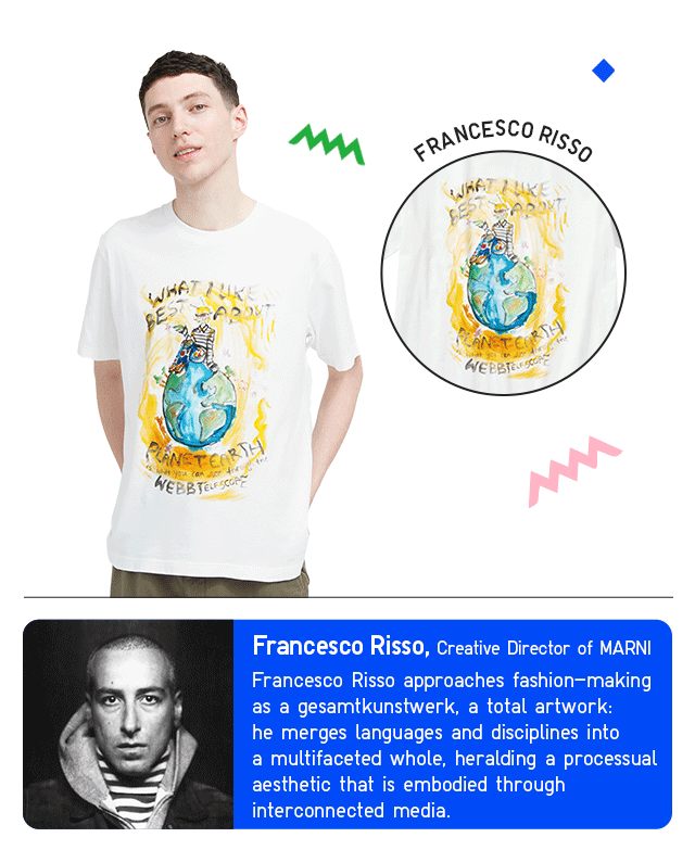 PDP4 - FRANCESCO RISSO PEACE FOR ALL GRAPHIC T-SHIRT