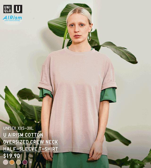 HERO - U AIRISM COTTON CREW NECK T-SHIRT