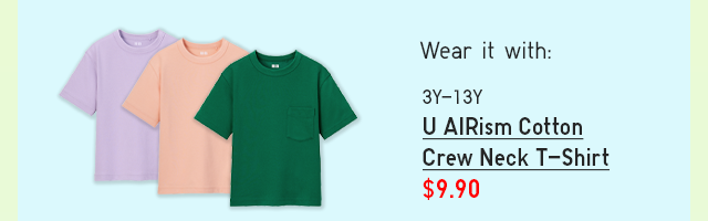 PDP5 - K U AIRISM COTTON CREW NECK T-SHIRT