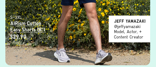 HERO 3 - MEN AIRISM COTTON EASY SHORTS 8 INCHES