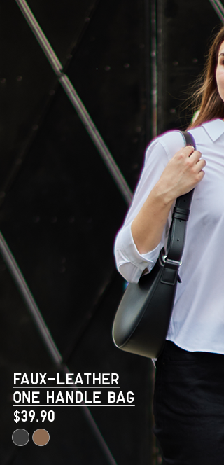 HERO - FAUX-LEATHER ONE HANDLE BAG