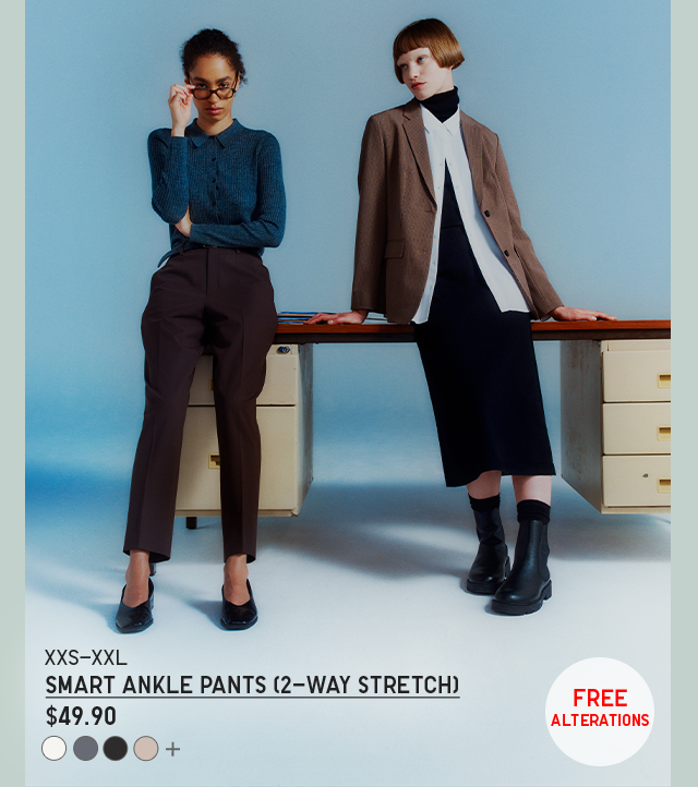 PDP 1 - WOMEN SMART ANKLE PANTS (2-WAY STRETCH)