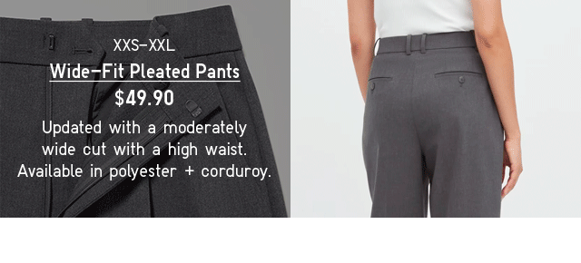 PDP 4 - WOMEN WIDE-FIT PLEATED PANTS