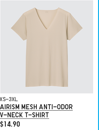 PDP7 - MEN AIRISM MESH ANTI-ODOR V-NECK T-SHIRT