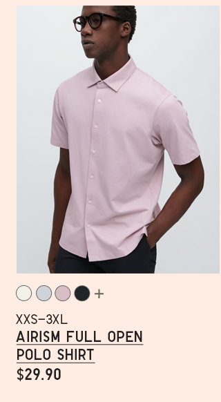PDP 3 - MEN AIRISM FULL OPEN POLO SHIRT