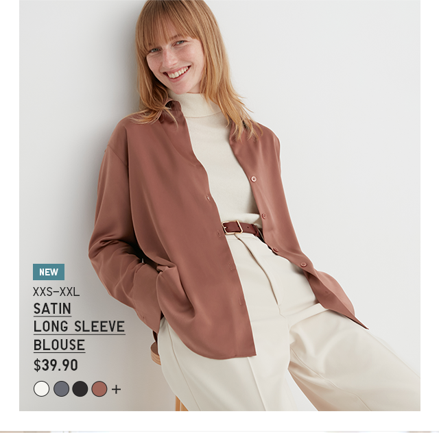PDP 1 - WOMEN SATIN LONG SLEEVE BLOUSE