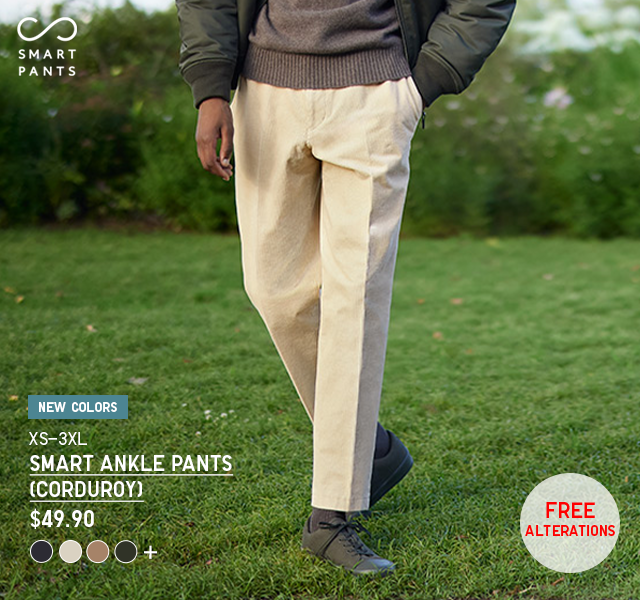 PDP 4 - MEN SMART ANKLE PANTS CORDUROY