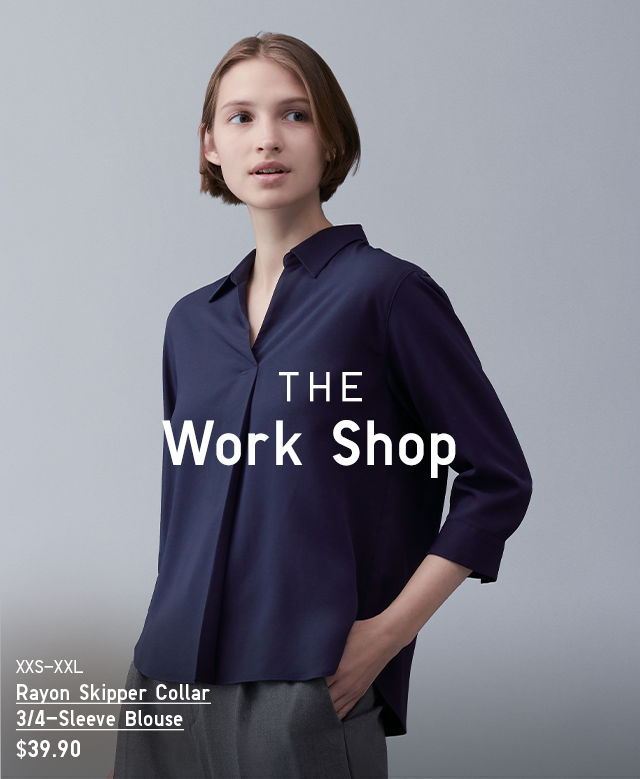 HERO - WOMEN RAYON SKIPPER COLLAR 3/4 SLEEVE BLOUSE
