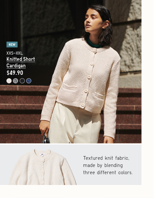 PDP 1 - WOMEN KNITTED SHORT CARDIGAN