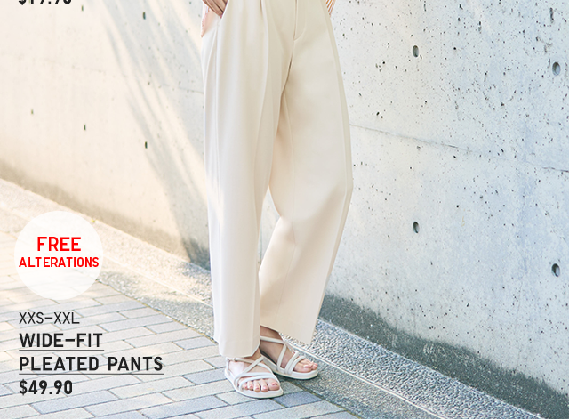PDP 9 - WOMEN WIDE-FIT PLEATED PANTS