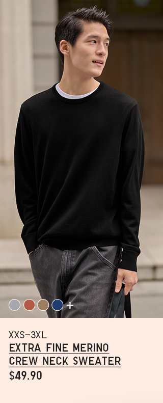 PDP 1 - MEN EXTRA FINE EMRINO CREW NECK SWEATER