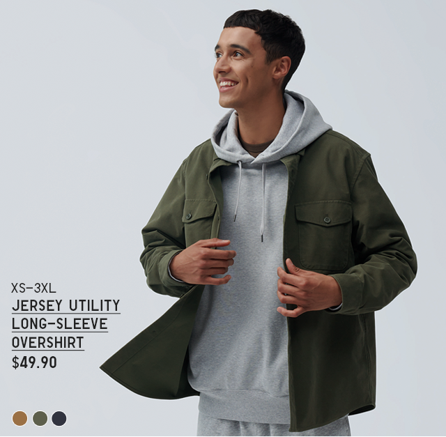 PDP 4 - MEN JERSEY UTILITY LONG-SLEEVE OVERSHIRT