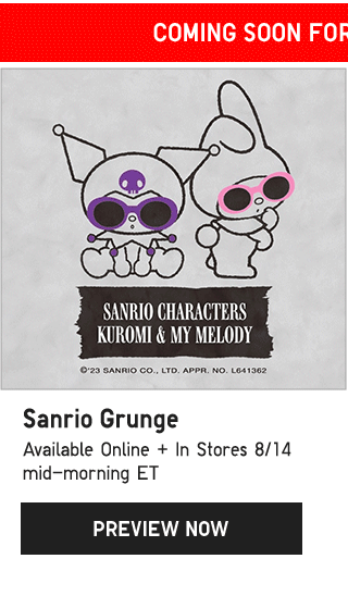 BANNER 2 - PREVIEW THE COLLECTION
                           SANRIO GRUNGR