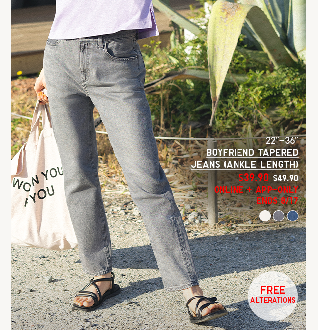 PDP3 - WOMEN WOMEN BOYFRIEND TAPERED JEANS ANKLE LENGTH