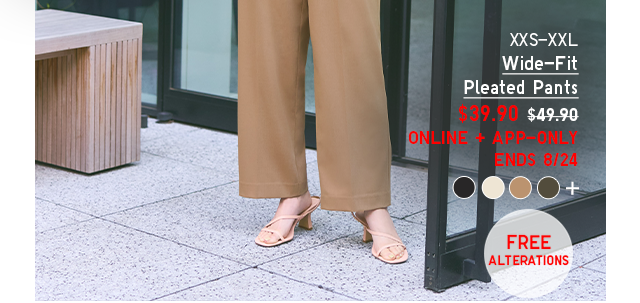 PDP 9 - WOMEN WIDE-FIT PLEATED PANTS