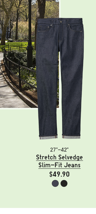 PDP4 - MEN STRETCH SELVEDGE SLIM-FIT JEANS