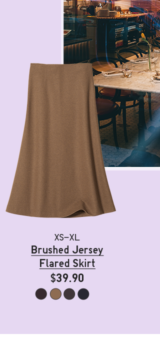 PDP5 - WOMEN BRUSHED JERSEY FLARED SKIRT