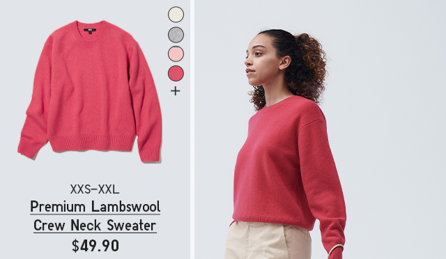 PDP 4 - WOMEN PREMIUM LAMBSWOOL CREW NECK SWEATER