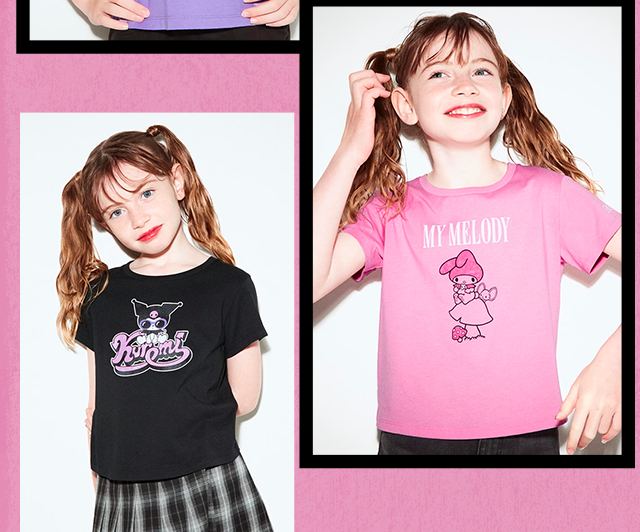 PDP 6 - KIDS SANRIO CHARACTERS CROPPED GRAPHIC T-SHIRT
