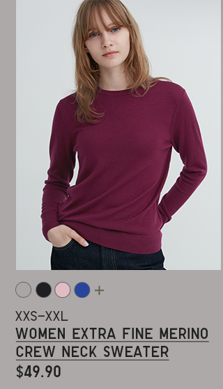 PDP 1 - WOMEN EXTRA FINE MERINO CREW NECK SWEATER