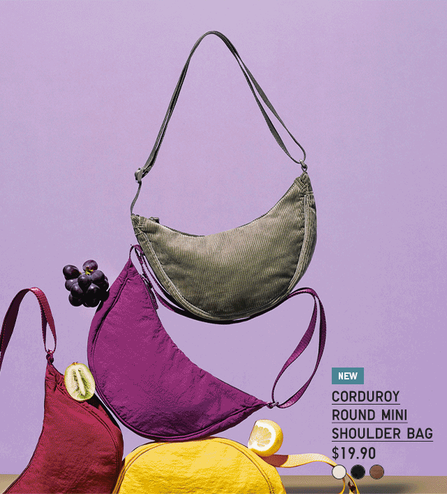 HERO - CORDUROY ROUND MINI SHOULDER BAG