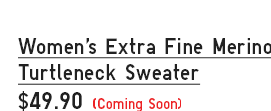 PDP 40 - WOMEN'S EXTRA FINE MERINO TURTLENECK SWEATER