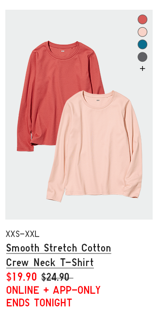 PDP 9 - WOMEN SMOOTH STRETCH COTTON CREW NECK T-SHIRT