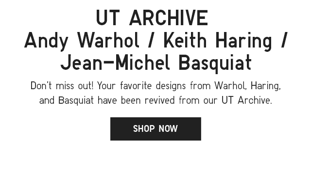 SUB - SUT ARCHIVE ANDY WARHOL, KEITH HARING, JEAN MICHEL BASQUIAT. SHOP NOW.