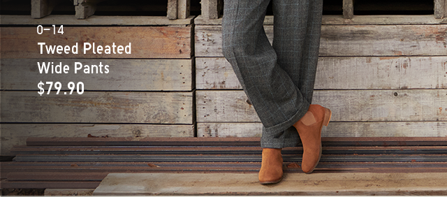PDP 7 - TWEED PLEATED WIDE PANTS